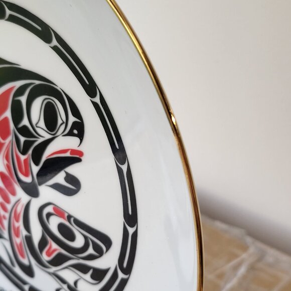 WAYNE ROBINSON "MAH-ASAUH (SOCKEYE SALMON) CERAMIC PLATE RARE FIND GUC SEE PICS - Picture 3 of 5